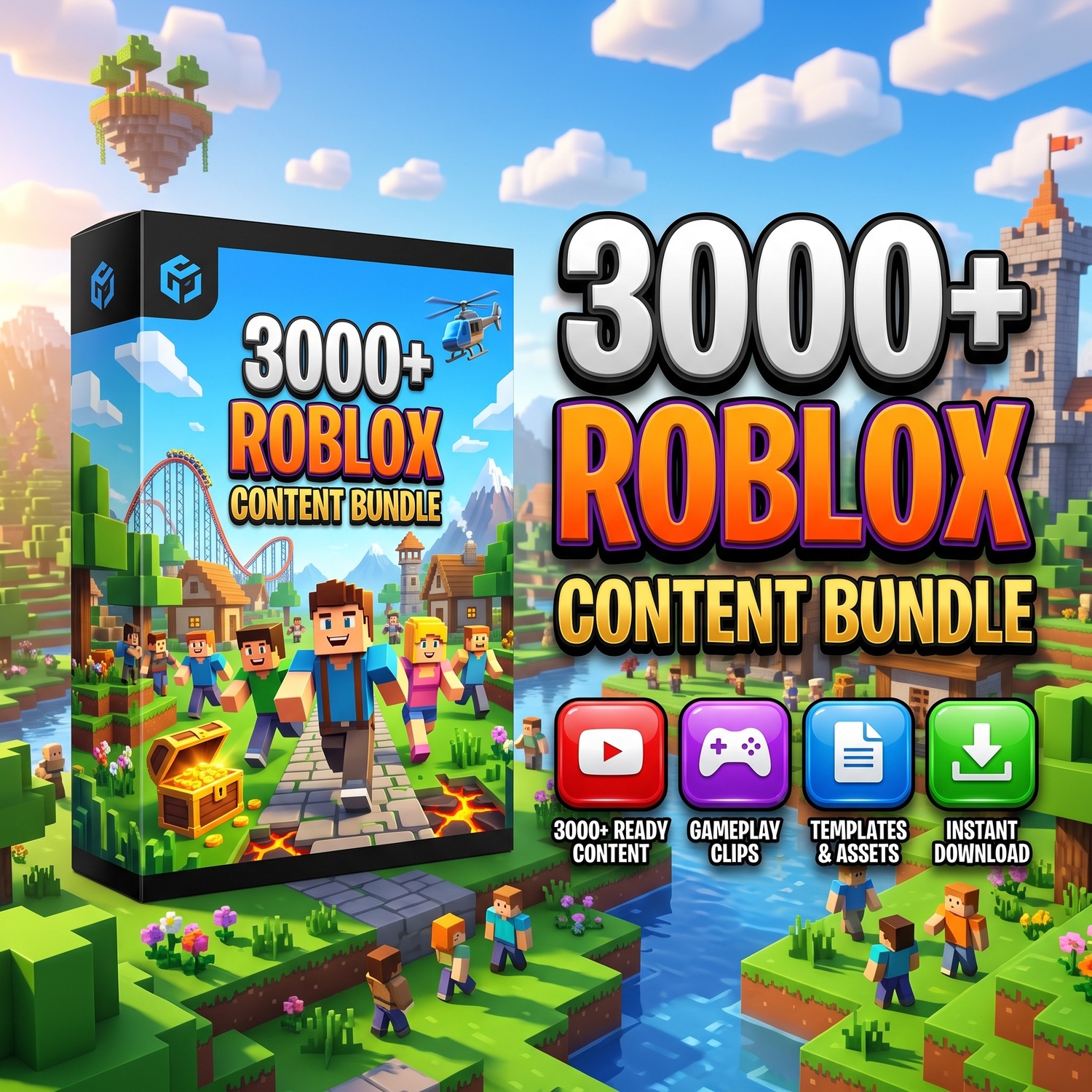ROBLOX Game Play Reels Bundle (3000+Videos)